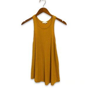 Day to Day Blu Pepper Mustard Yellow Ribbed Tank Top Womens Size Sm